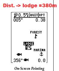 Mode carte du GPS garmin 12